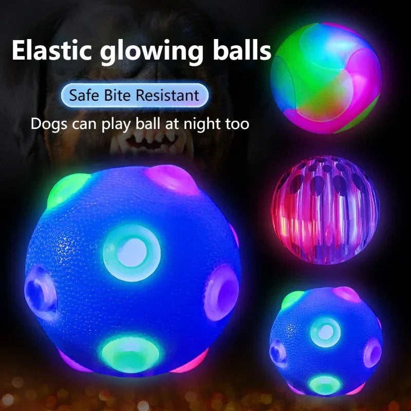 Nuovi giocattoli per cani e gatti LED che emettono luce palla rimbalzante sicurezza protezione ambientale addestramento per cuccioli giocattoli interattivi forniture per animali domestici