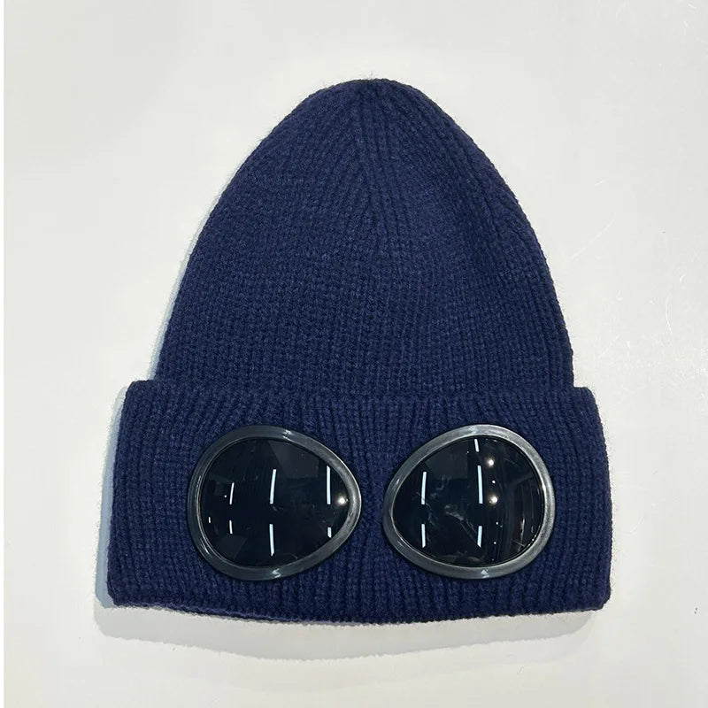 Berretto Invernale Unisex con Design per Occhiali, Protezione Antivento per le Orecchie, Cappello Caldo Lavorato a Maglia per Uomini e Donne, Sport all'Aperto