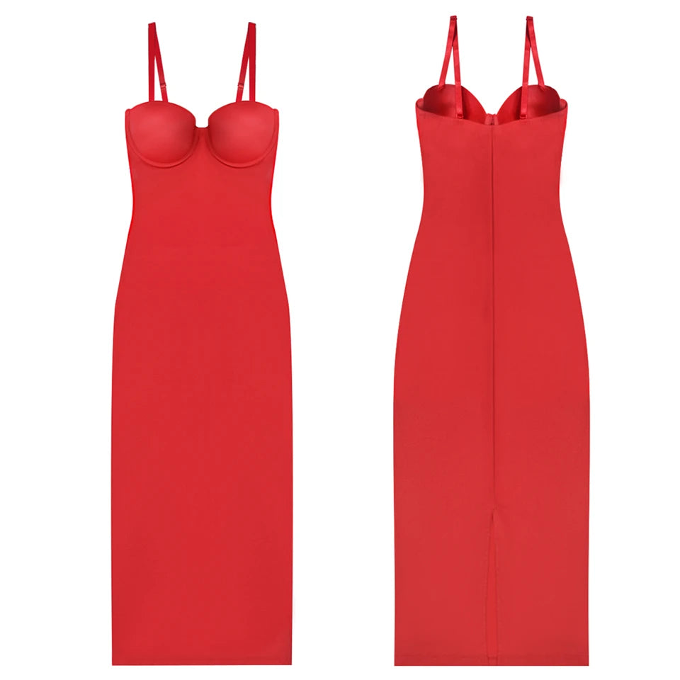 Becirzet Abiti da donna Sexy Girl Push Up Dimagrante Modellamento del corpo Controllo della vita Abito lungo da sera senza schienale con spacco all'americana nero