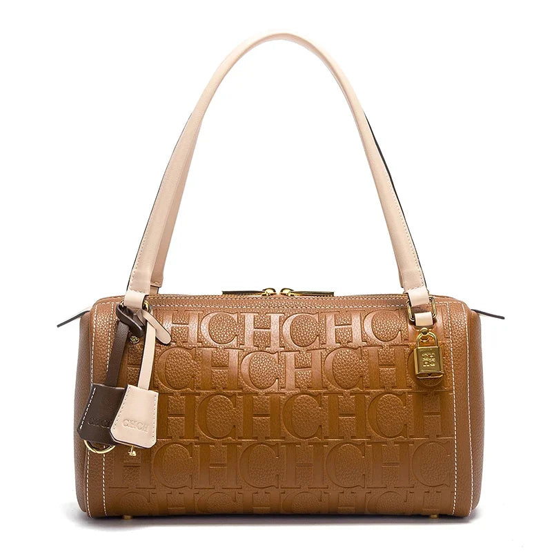 CH Borsa Boston da donna Autunno Inverno Nuova collezione Borse a tracolla con texture design a lettera