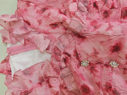 Abito Elegante Floreale da Donna a Trapezio con Pieghe, Mini Abito Sexy a Maniche Lunghe con Volant e Vita Stretta, Abiti da Sera per Vacanze e Street Style 2026