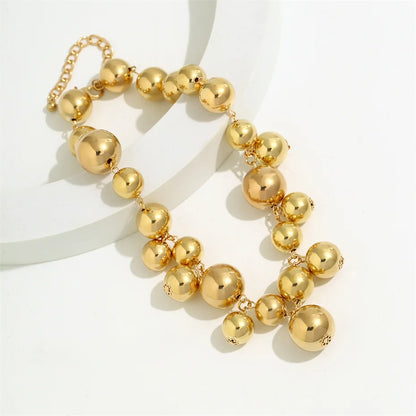 Collana esagerata in acrilico CCB con perline a sfera grande per donna Wed Vintage Chunky Clavicola Catena Grunge Gioielli Steampunk Uomo
