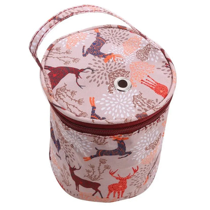 Borsa portaoggetti per filati Borse rotonde per filati di lana per maglieria Organizzatore Aghi per cucire all'uncinetto Borsa Strumenti per tessitura Accessori Ciotola Artigianato Tote