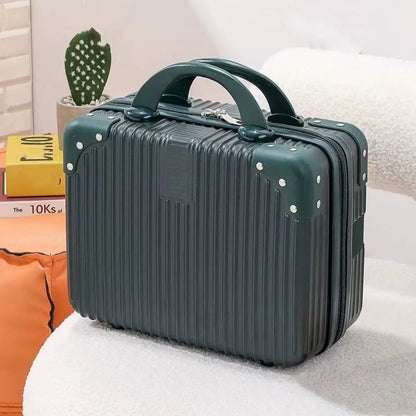 Mini valigia da viaggio leggera da 14 pollici Scatola per cosmetici Organizzatore per bagagli a mano impermeabile Custodia per trucco Piccola custodia da imbarco protettiva