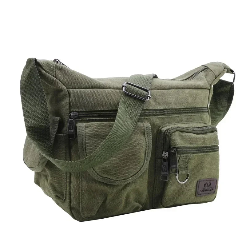 Borsa a Tracolla in Tela da Uomo, Borsa Casual da Viaggio, Borsa Messenger di Lusso, Borsa a Mano di Alta Qualità, Borsa da Petto alla Moda
