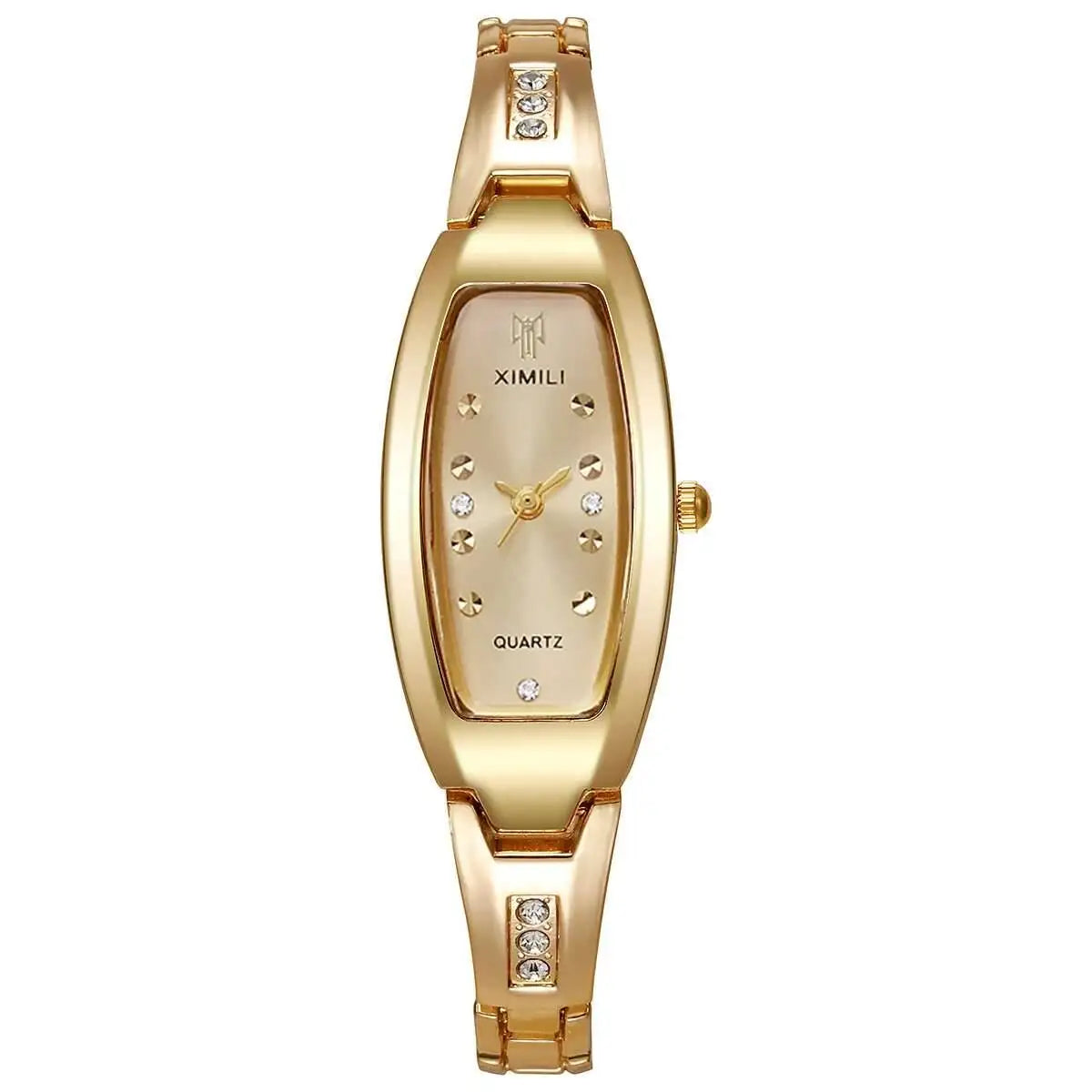 Orologi da donna eleganti Orologio da polso al quarzo con quadrante ovale da donna con strass di lusso Reloj Mujer (senza scatola)