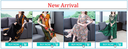 Vacanza primaverile Boho Beach Hepburn Maxi Abiti 2025 Stampa vintage da donna Elegante abito da sera estivo in seta di lusso