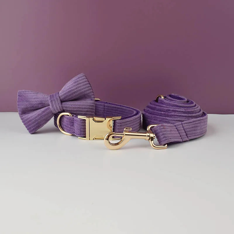 Set Collare e Guinzaglio per Cani in Corduroy Epic con Targhetta Personalizzata Incisa, Accessori per Animali Domestici, Guinzaglio per Cani in Corduroy15