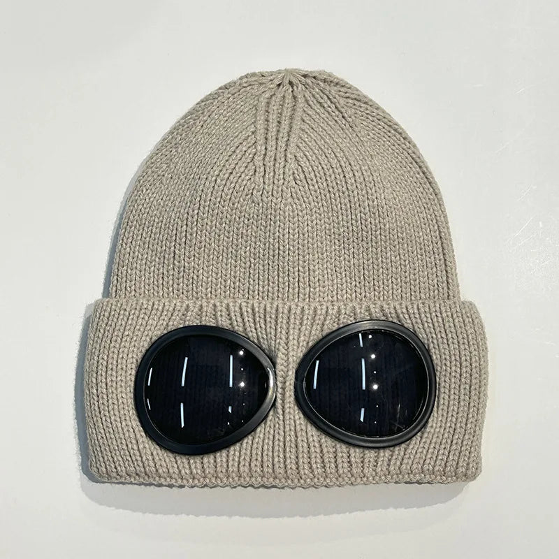 Berretto Invernale Unisex con Design per Occhiali, Protezione Antivento per le Orecchie, Cappello Caldo Lavorato a Maglia per Uomini e Donne, Sport all'Aperto