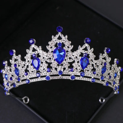 Diademi e corone di cristallo barocchi Festa con strass Prom Diadema Fascia da sposa Accessori per capelli da sposa Gioielli Corona Tiara Regalo