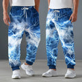 Illusione ottica Lightning Flame Tasche laterali da uomo Pantaloni sportivi con coulisse elastica Pantaloni da jogging Pantaloni casual Autunno Inverno