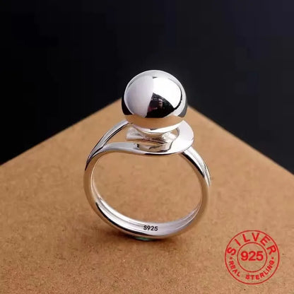 Anelli in Argento Sterling 925, Nuovi Gioielli da Festa, Charm Vintage, Design Geometrico a Doppio Strato, Accessori Regalo, Dropshipping