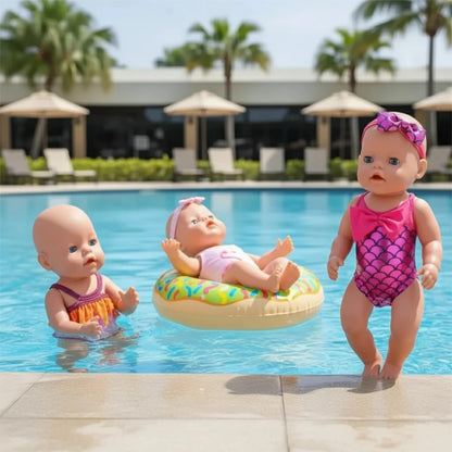 Costume da bagno per bambini in diversi stili, grazioso costume intero per bambole da 43 cm, accessori per bambole americane da 18 pollici, regali giocattolo per ragazze