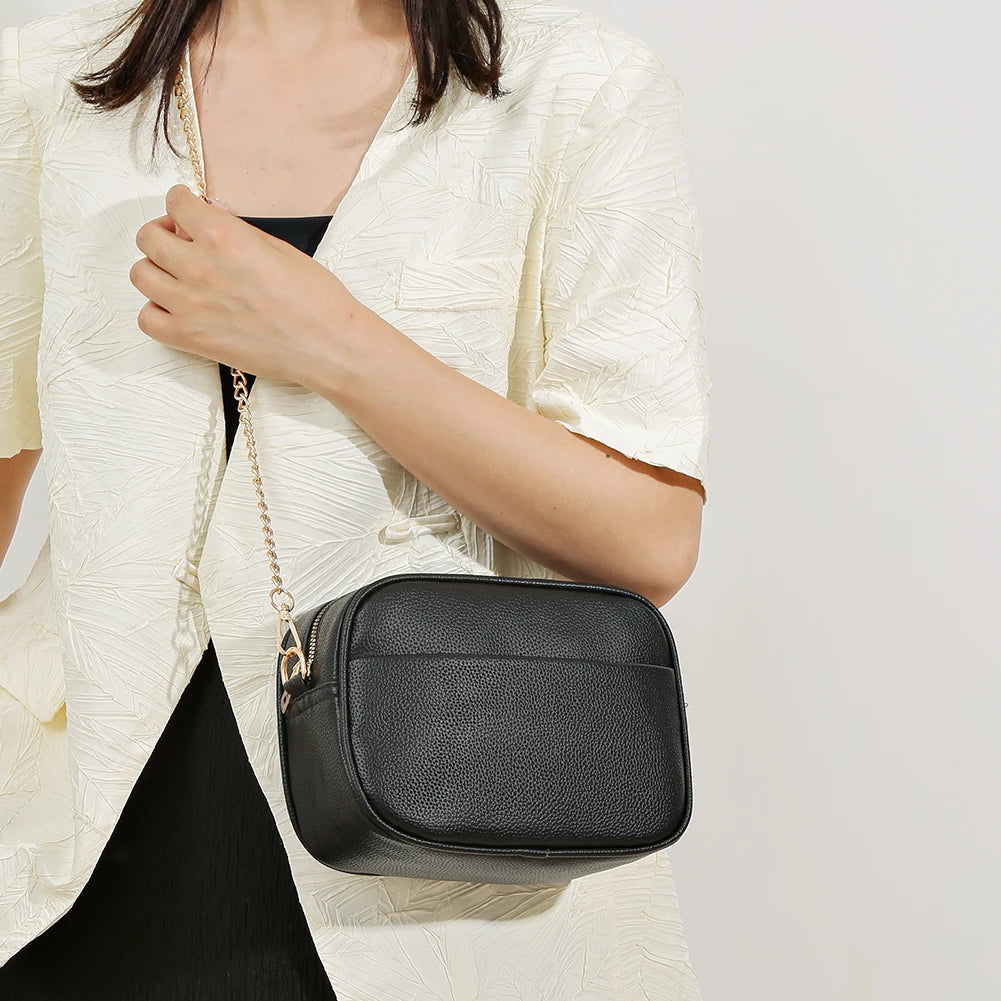 Borsa da donna di moda borse a tracolla in pelle di marca di lusso per borse a tracolla da donna 2024 borsa a mano di design Tote a tracolla in tinta unita