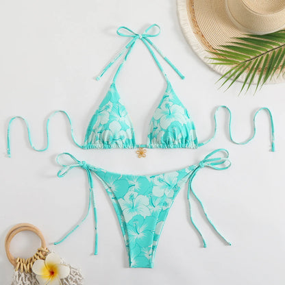 Sexy Micro Bikini Damen Badeanzug 2026 Trend Damen Bademode Zweiteiliger Tanga Bikini Sets Strandkleidung Schwimmen für Badeanzug