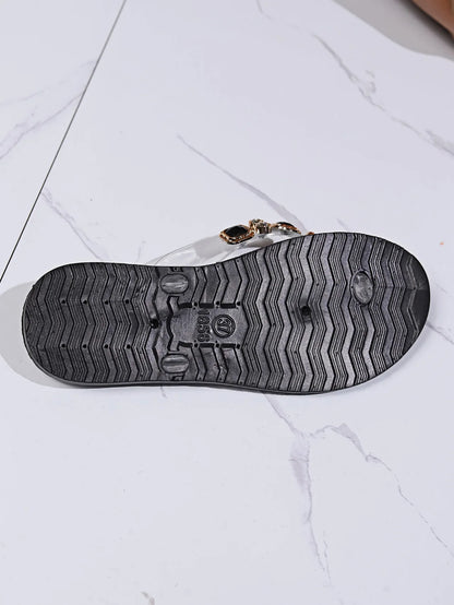 2025 Scarpe Donna Primavera Estate Perizoma Infradito piatte Comode strass Moda Sandali di lusso con punta aperta Designer da donna