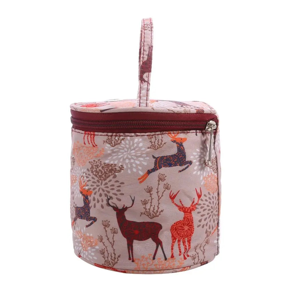 Borsa portaoggetti per filati Borse rotonde per filati di lana per maglieria Organizzatore Aghi per cucire all'uncinetto Borsa Strumenti per tessitura Accessori Ciotola Artigianato Tote