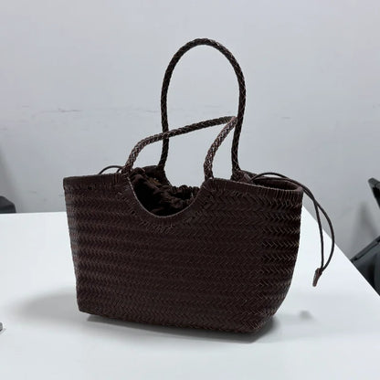 Borsa da donna in paglia intrecciata 2in1 Borsa da ascella in paglia con tracolla regolabile Borsa a tracolla per gnocchi di grande capacità per borsa a secchiello da spiaggia estiva