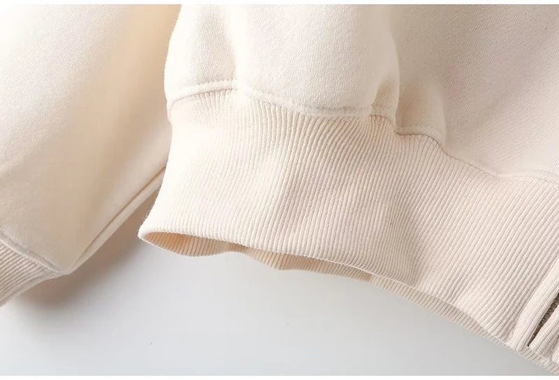 Abito caldo per le donne Pantaloni sportivi Set Inverno 2 pezzi Giacca e pantaloni in pile spesso con cerniera Set Tuta da donna in velluto per le donne
