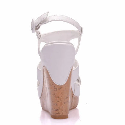 Sandali con plateau Summer Fashion Women Bohemia Style tacco alto bocca di pesce Peep Toe zeppe scarpe per le donne Sandalias De Mujer