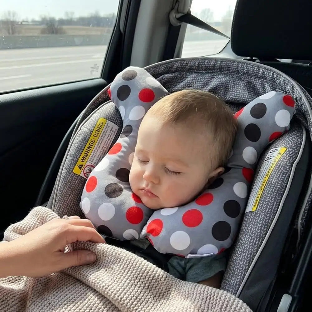 Cuscino Protettivo da Viaggio per Sedile Auto, Supporto Morbido per Collo e Testa, Poggiatesta a Forma di U per Bambini, Cuscino di Protezione per la Testa