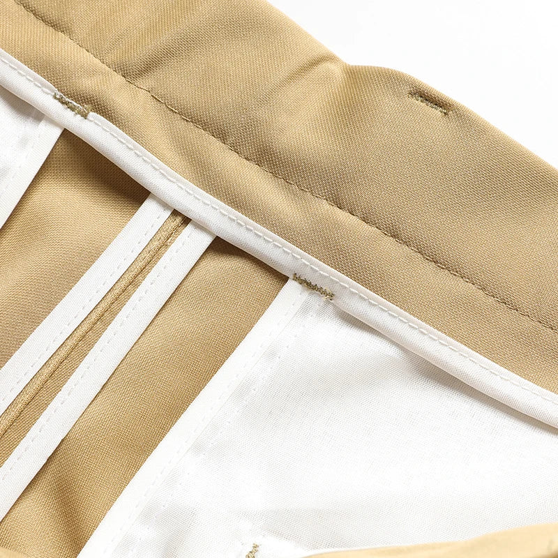 29-42 Pantaloni estivi da uomo Pantaloni casual elasticizzati dritti sottili senza traccia, senza tessuto da stiro, sensazione setosa e fresca