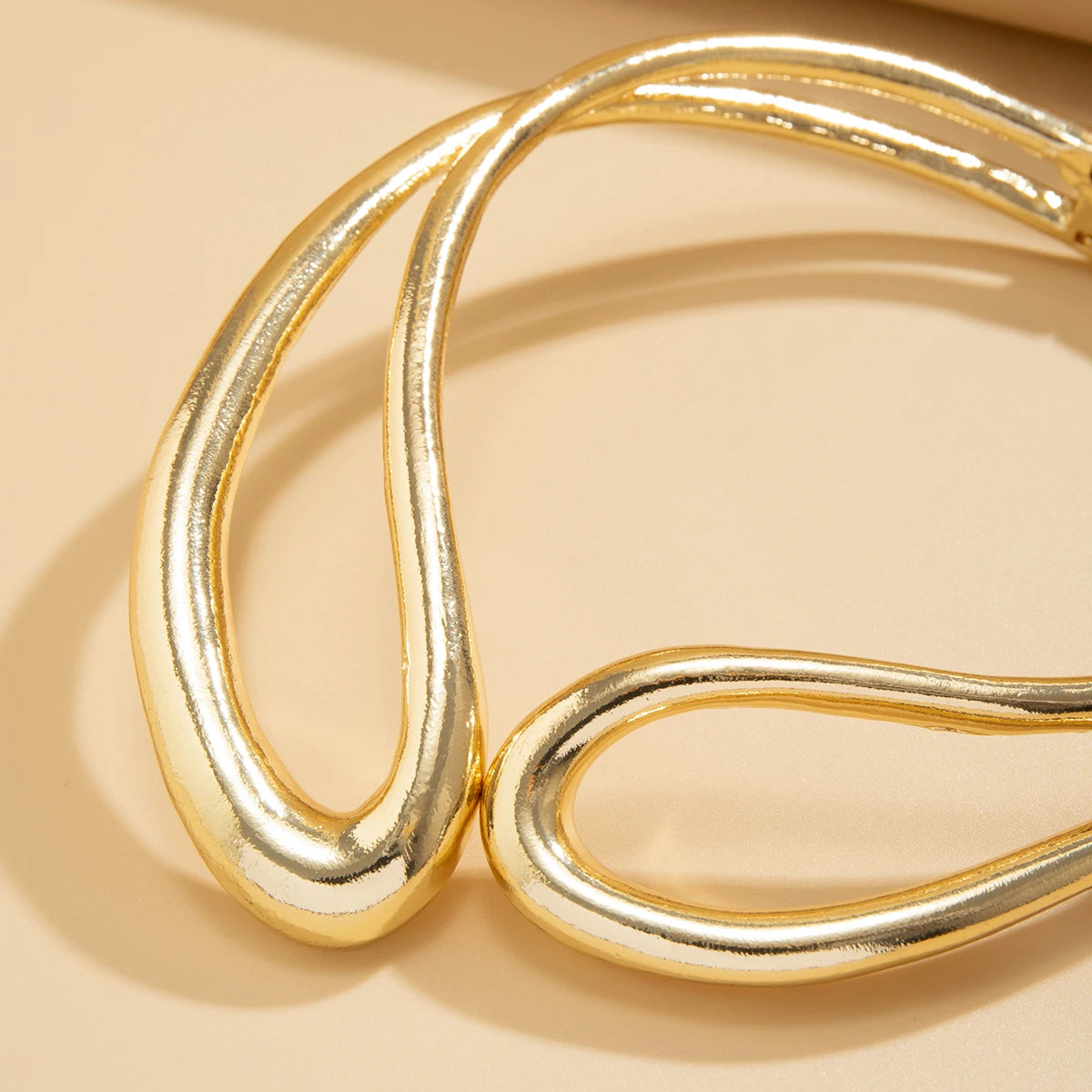 Salircon Girocollo con colletto geometrico esagerato in metallo Collana regolabile color oro gotico Gioielli da collo tribale africano da donna