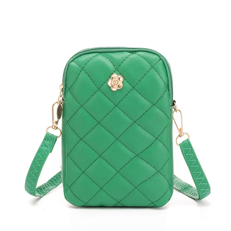 Nuovo 2025 Nuova borsa a tracolla in PU Borse centinaia e semplici Mini borsa per cellulare da donna Borse a tracolla Borse quadrate piccole estive