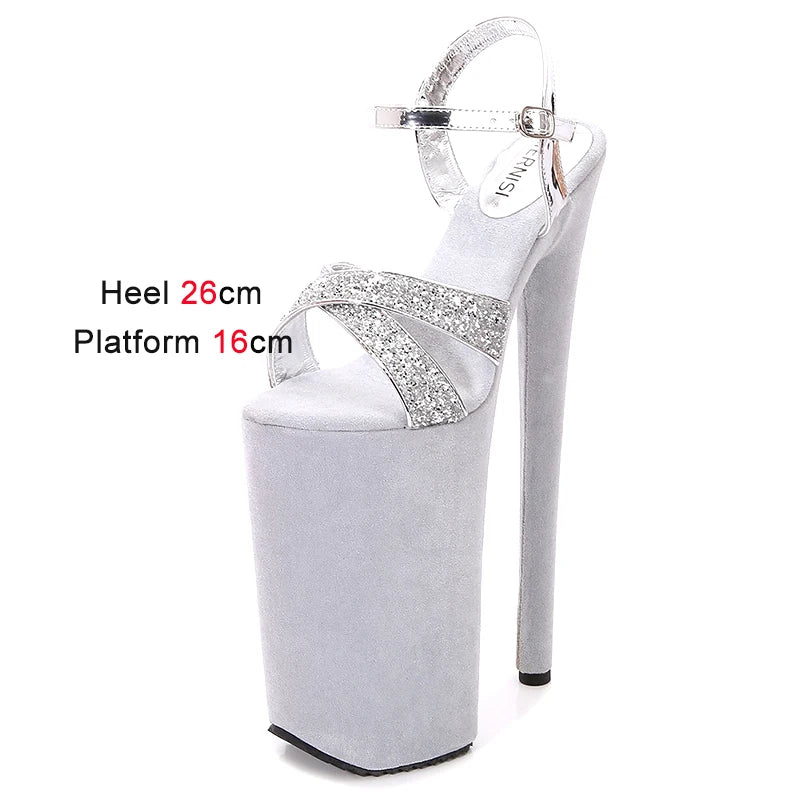 Black matte women's shoes with super high heels 26CM ladies shoes  Sandals women High Heels  luxury on sale Art Appreciation