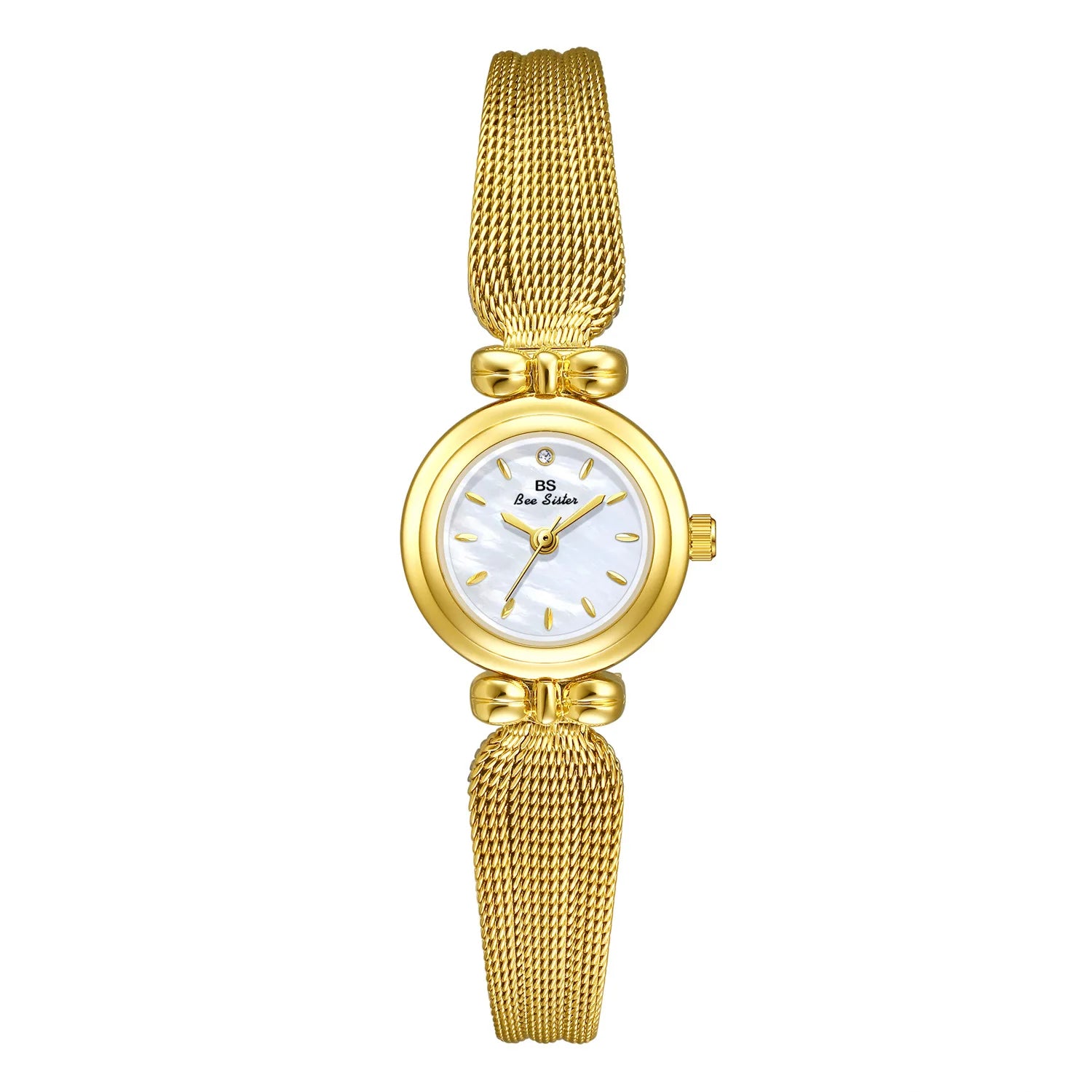 Novità in orologi da donna 2025 Orologio piccolo di lusso vintage dorato per donna Orologio da polso al quarzo in oro moda originale