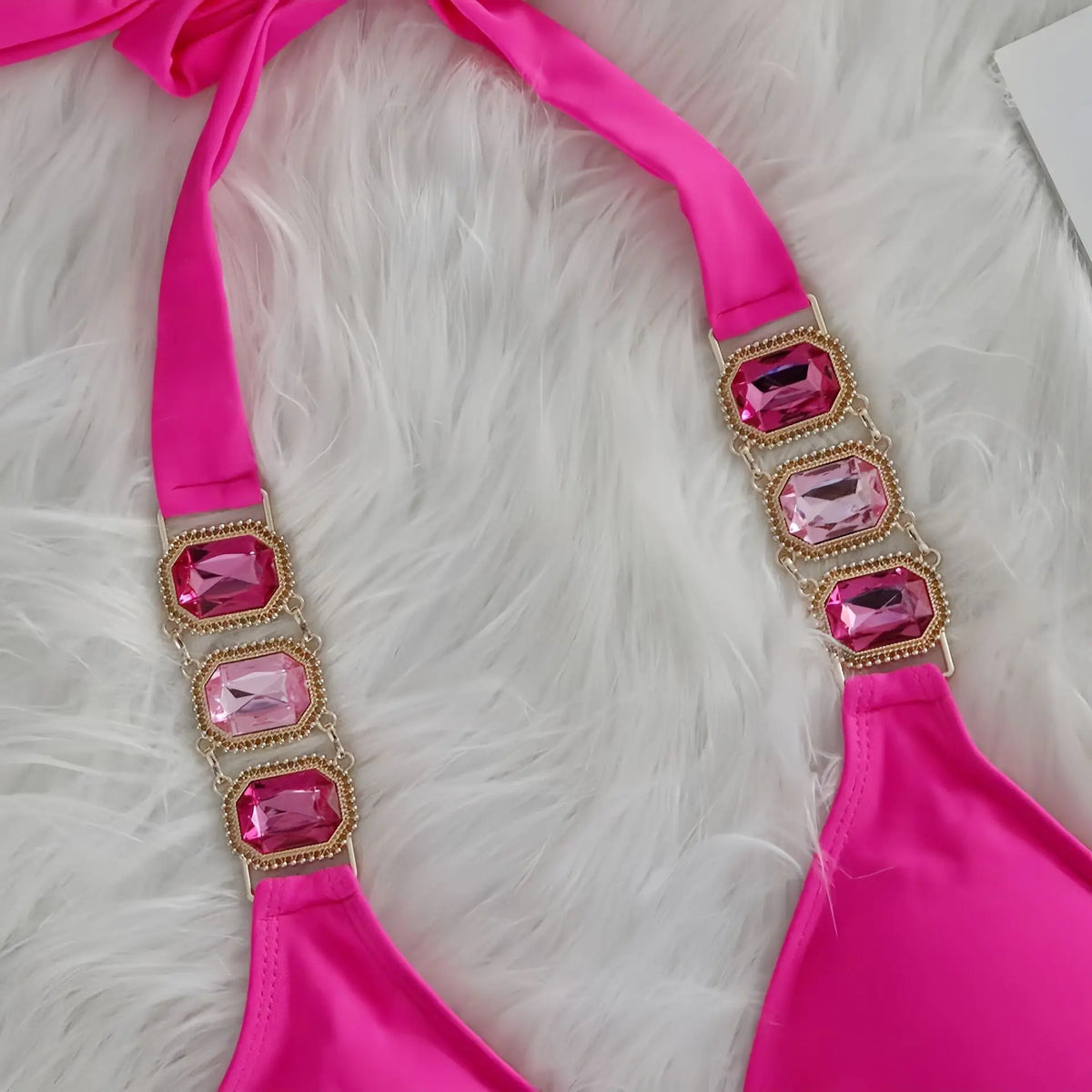 2025 Costume da bagno da donna in 2 pezzi con stringhe di strass e bikini sexy da spiaggia
