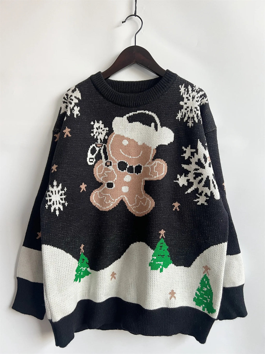 Maglione da donna pupazzo di neve di Natale lavorato a maglia manica lunga girocollo maglione da donna moda casual inverno autunno pullover vestiti 2025