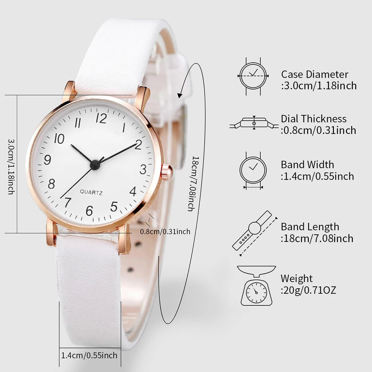 5/6 pezzi orologio al quarzo da donna alla moda cinturino in pelle orologi analogici al quarzo con gioielli con diamanti (senza scatola)