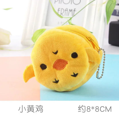Cartone animato animale ragazzi portamonete in peluche bambini portamonete con cerniera custodia portaoggetti simpatici animali portafogli donna mini borsa regalo per bambini