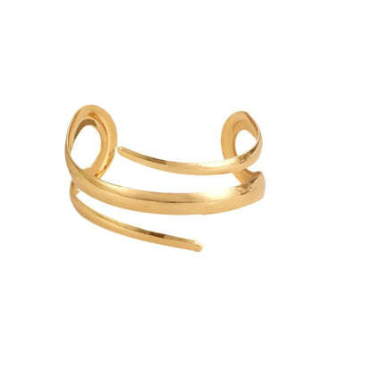 Ensemble de bijoux bracelet et bague épais européens et américains pour femmes, couleur or, ligne géométrique, combinaison bracelet et bague, ensemble cadeau