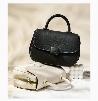 Zency Borsa a tracolla piccola semplice in vera pelle con manico superiore Borsa a tracolla firmata da donna Borsa a tracolla Bolsa 2025 Sac