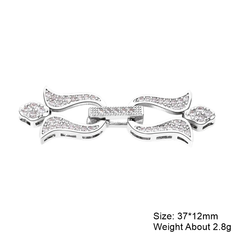 Juya 18K Placcato Oro Elementi di Fissaggio Decorativi Connettore Serrature Perle Catenacci Accessori Per Il Cucito FAI DA TE Perline Creazione di Gioielli