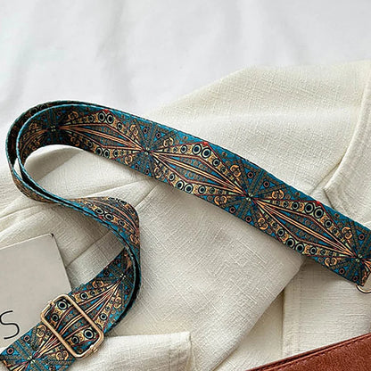 Borsa a tracolla larga con tracolla geometrica Borse a tracolla di grande capacità per donna, borsa da donna retrò in pelle PU per lo shopping e i viaggi