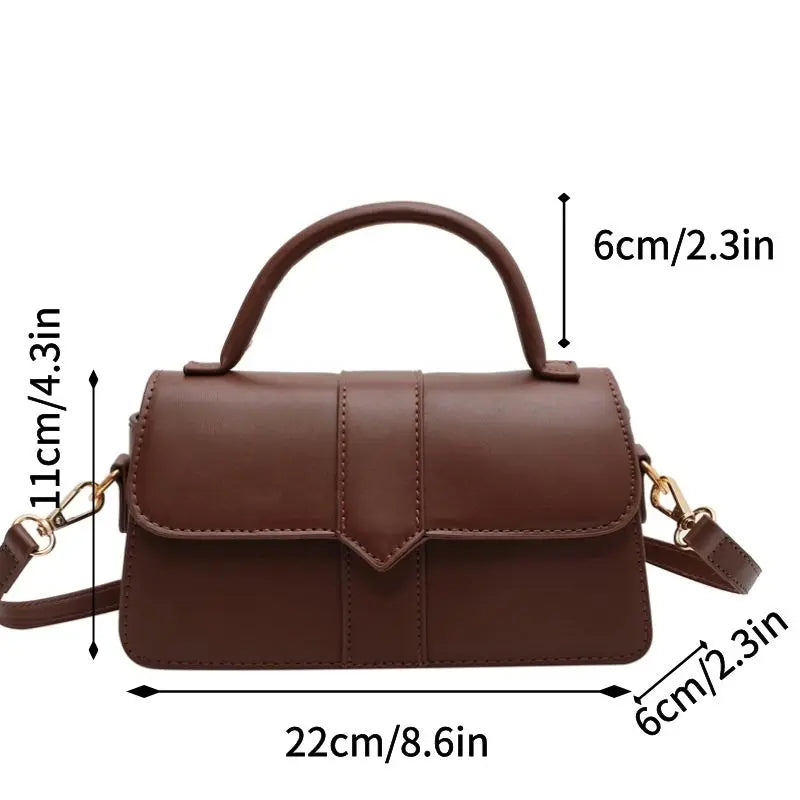 Borsa a tracolla in pelle PU per borsa da donna - Borse a tracolla alla moda Borsa sottobraccio vintage Borsa quadrata (Nero)