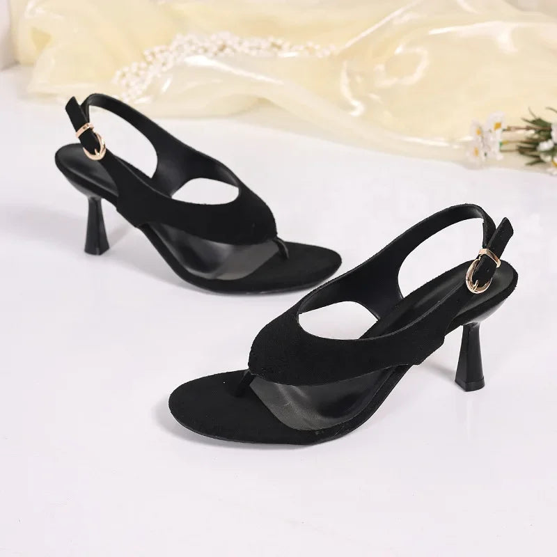 Sandales à talons hauts tendance pour femmes pour l'été, chaussures pour femmes avec bride à la cheville, talons, Zapatos Mujer, chaussures d'été, escarpins pour femmes