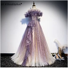 Abiti da ballo da sera eleganti e sexy con scollo a barchetta per le donne Estate 2023 Abiti da cerimonia per feste di compleanno per ospiti Abiti per occasioni formali