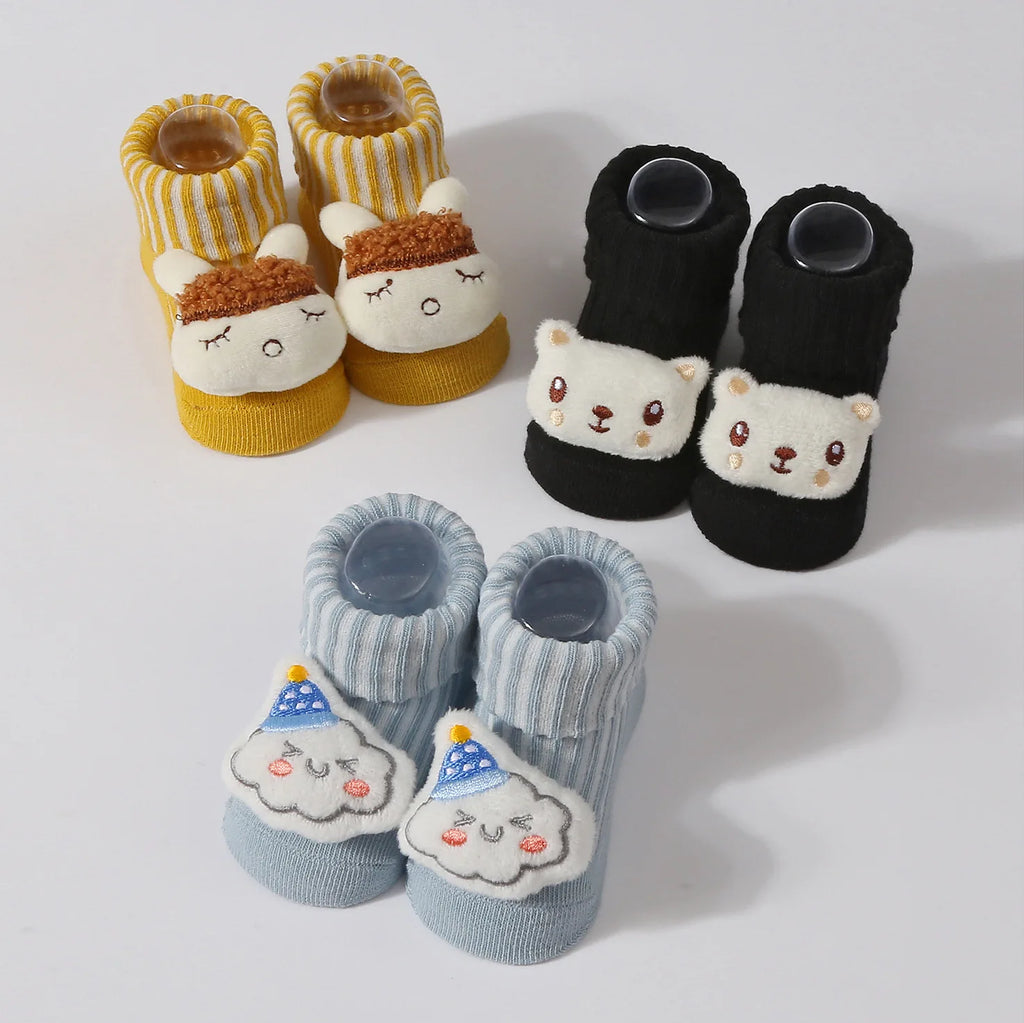 3 paia/set calzini per bambini ragazze ragazzi accessori per neonati animali dei cartoni animati vestiti regalo per bambini roba per bambini calzino traspirante in cotone