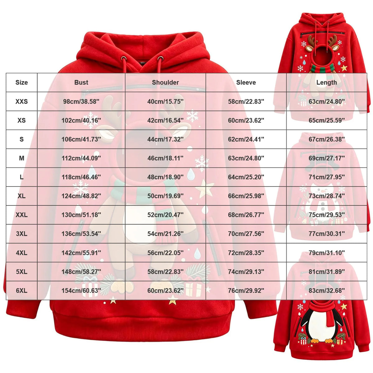 Felpa con cappuccio per trasporto animali domestici, modello unisex, con motivi natalizi divertenti e simpatici, felpa con tasca per animali domestici.