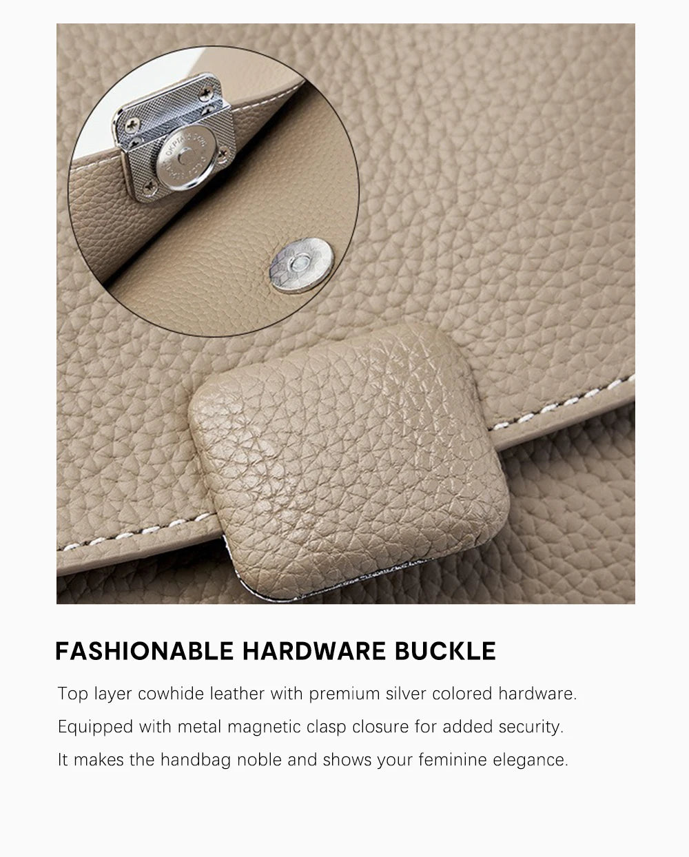 Zency Borsa a tracolla piccola semplice in vera pelle con manico superiore Borsa a tracolla firmata da donna Borsa a tracolla Bolsa 2025 Sac