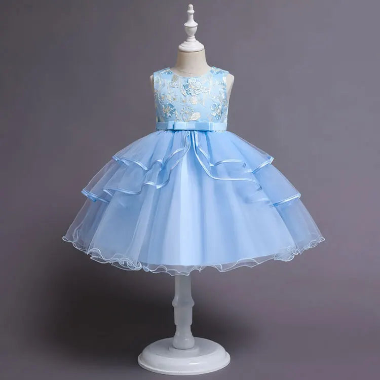 Fashion Prom Flower Girl Dresses Summer Kids Dresses for Girls Lace senza maniche Children Girls Party Dress 2-10 anni
