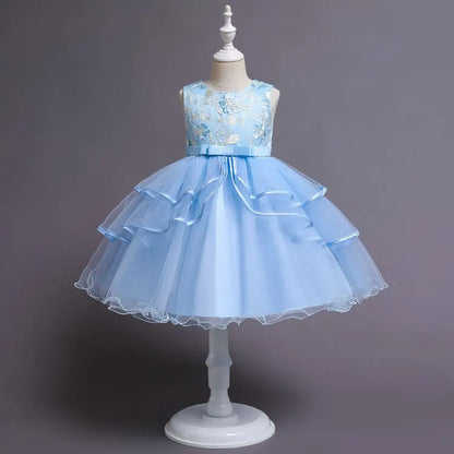 Fashion Prom Flower Girl Dresses Summer Kids Dresses for Girls Lace senza maniche Children Girls Party Dress 2-10 anni