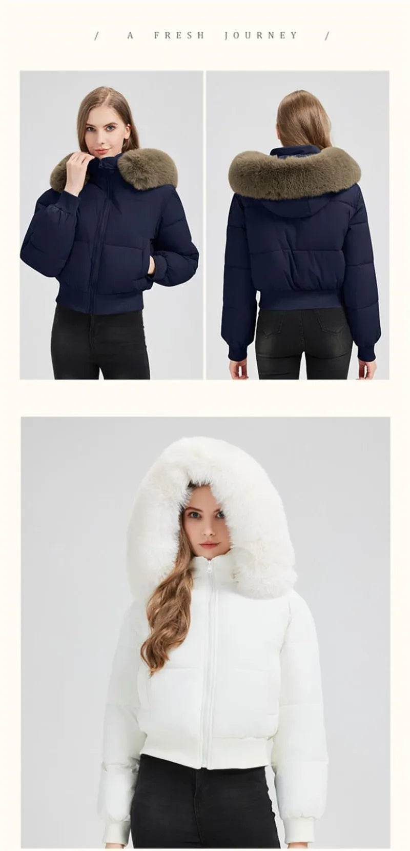 Inverno 2026 Nuova Giacca Corta Imbottita in Cotone Stile Europeo Americano da Donna, Giacca Corta alla Moda e Comoda da Indossare sopra gli Abiti