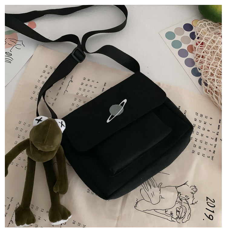 Borsa a tracolla per studenti con collage casual Borsa piccola da donna Borsa a tracolla in tela per donna Borse a tracolla con stampa Bolsas Sac