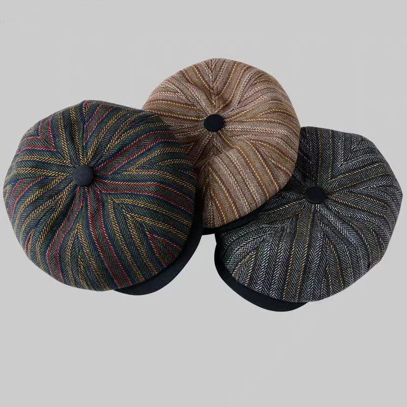Primavera Autunno Inverno Uomo Classico Splicing Cappelli Ottagonali Retro Britannico Newsboys Cappello Gatsby Donna Uomo Berretto Berretti кепка му