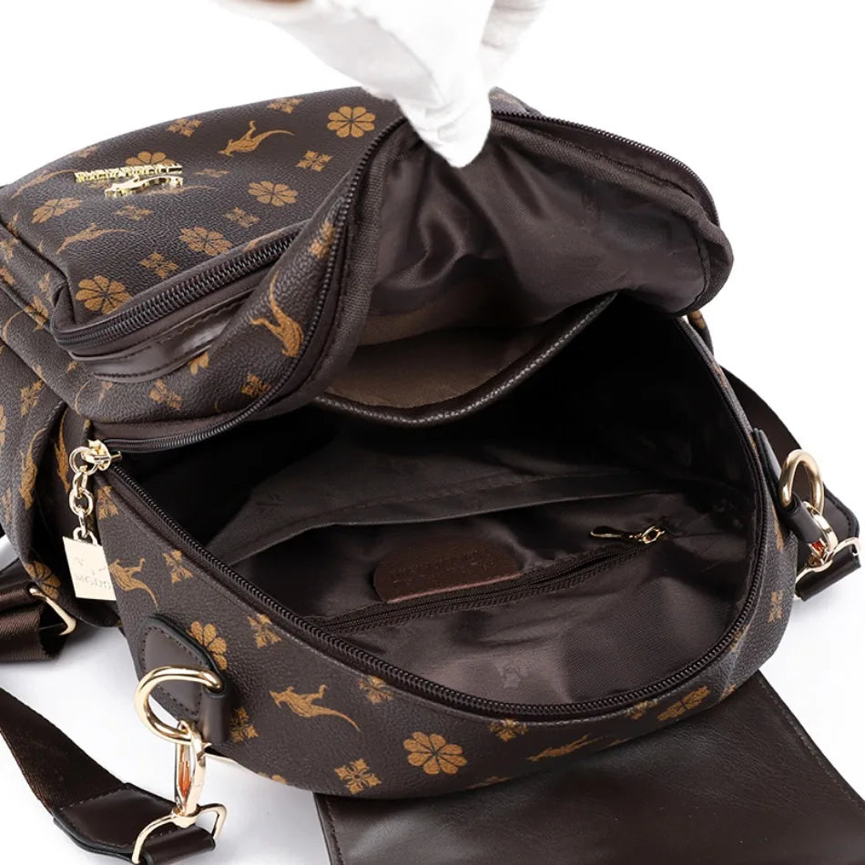 Zaino da donna Designer borsa da donna in pelle di alta qualità stampa di moda di lusso borse da scuola con nappe zaini di grande capacità Sac